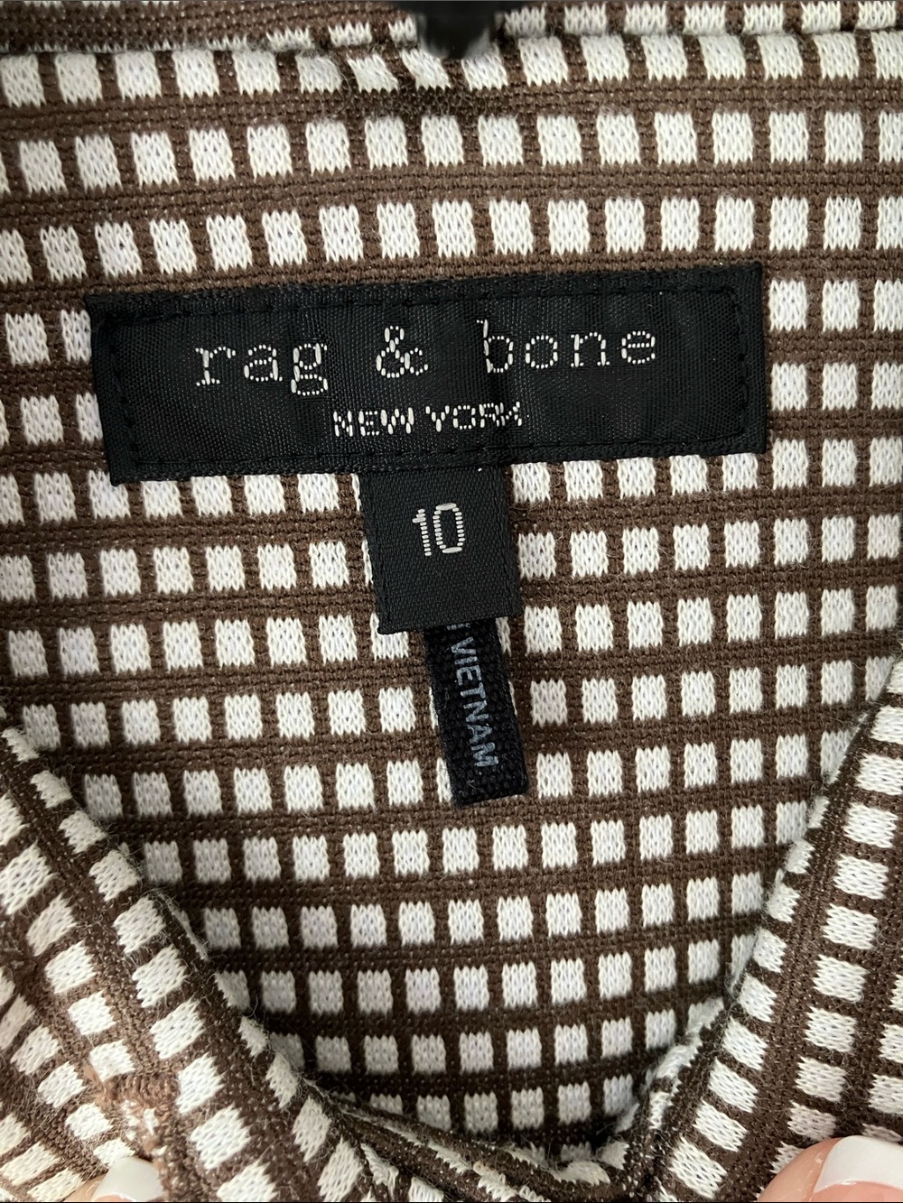 Rag & Bone Slade Blazer in Brown Window Pane Blazer Size 10 - Picture 2 of 4